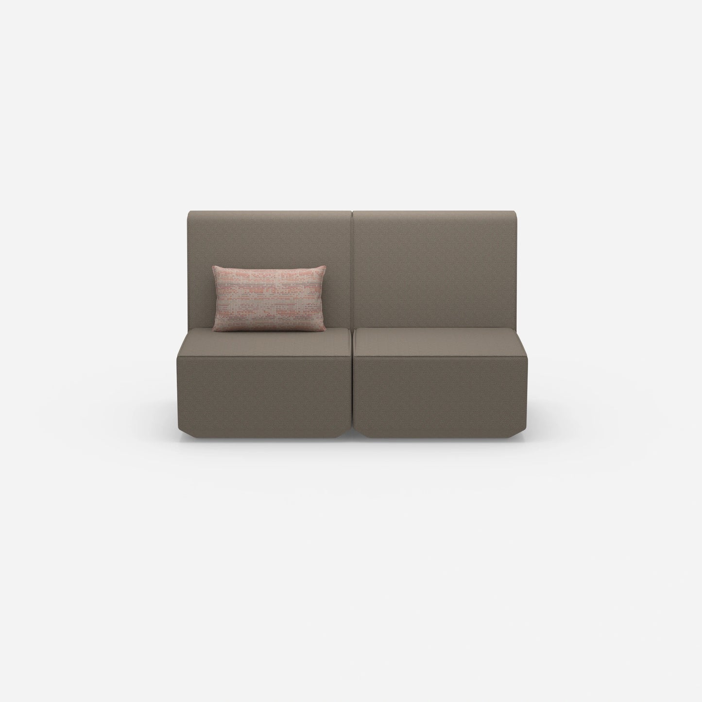 Zweisitzer Modulsofa ohne Armlehnen von vorne