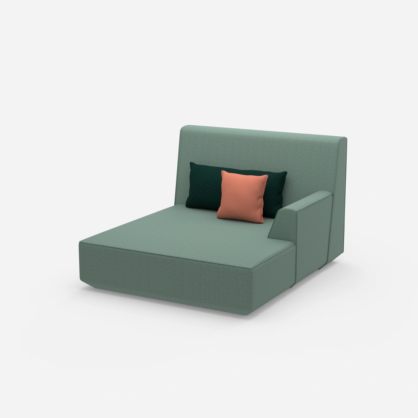 2 person chaise longue from the side
