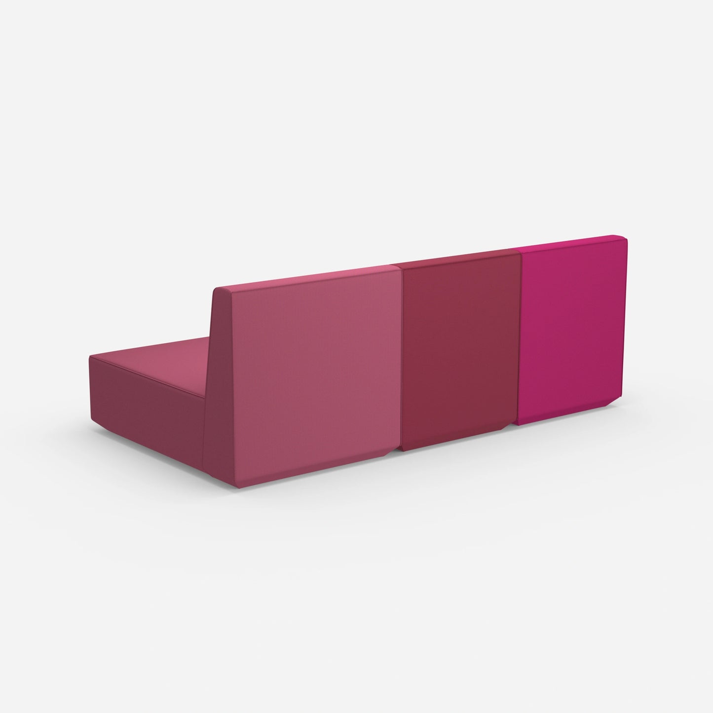 3-person sofa with recamiere from behind