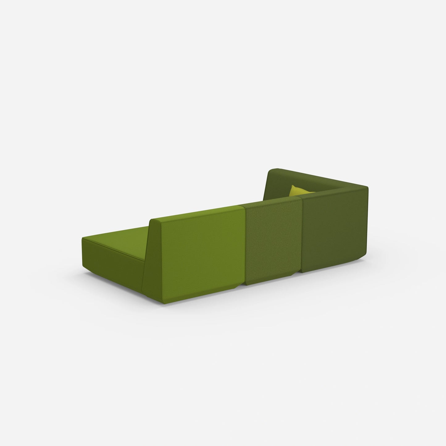Modular 3-seater sofa with reclining function from behind