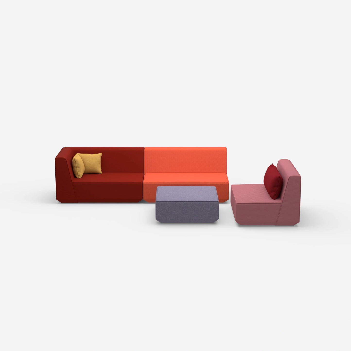 3-seater sofa plus armchair from the front