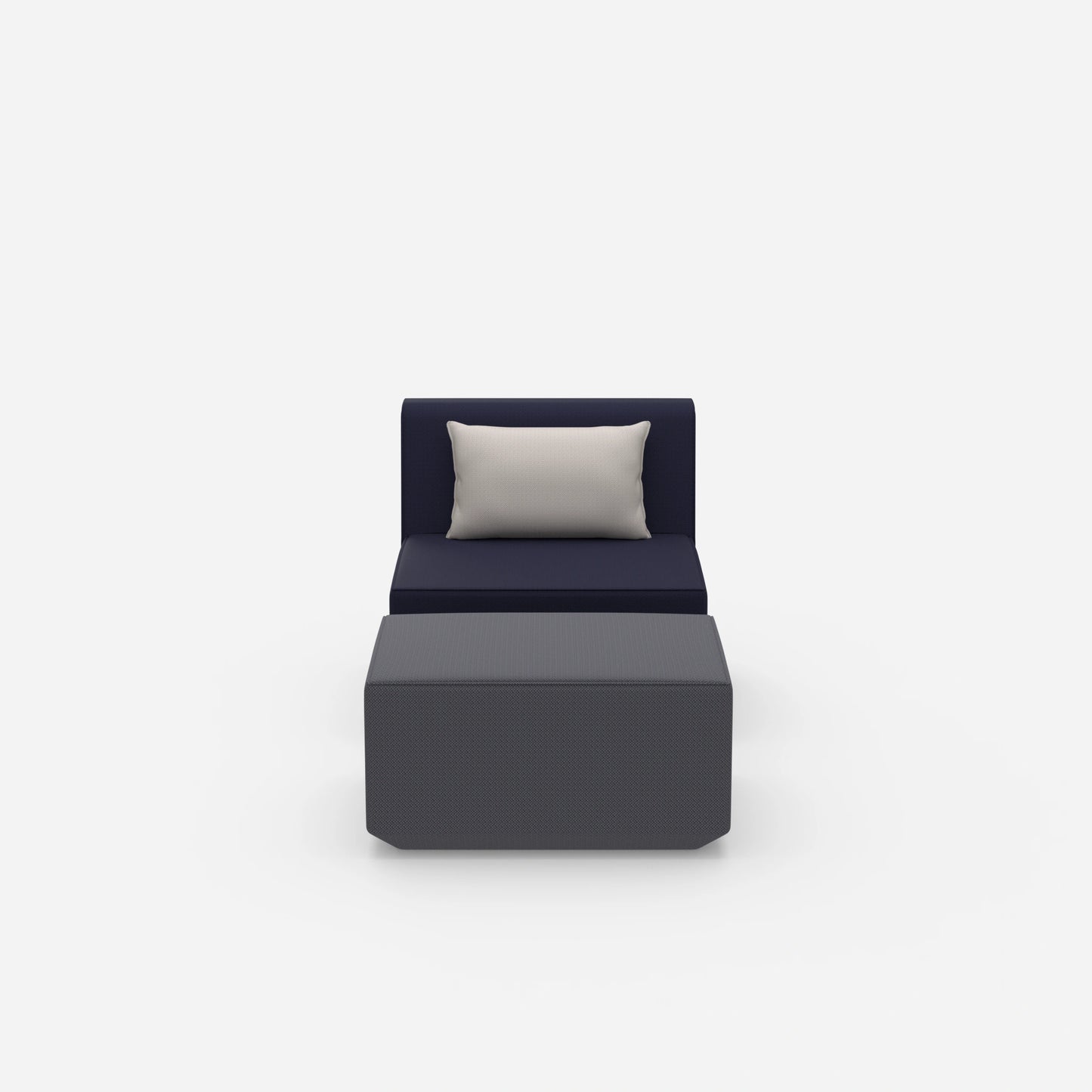 Comfortable reading chair from the front