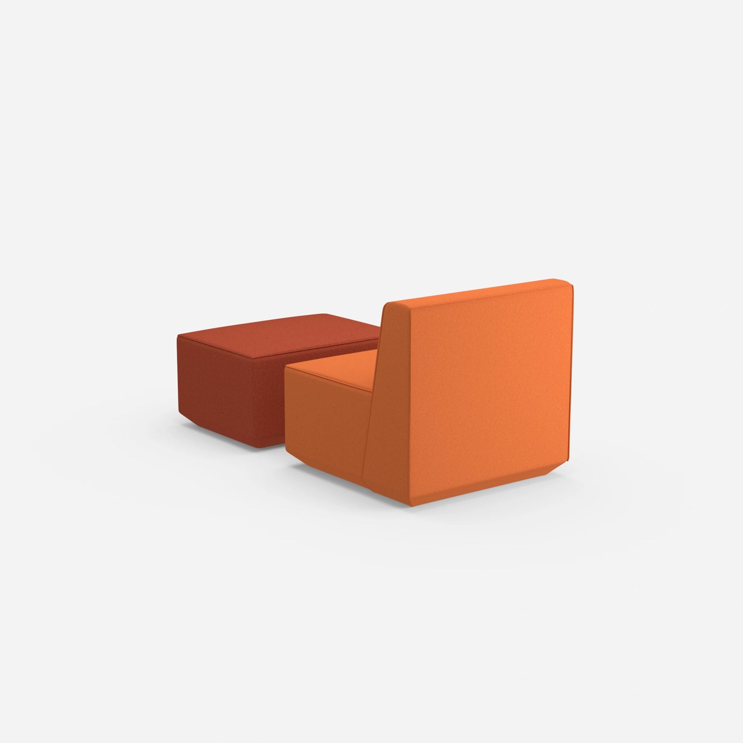 Comfortable reading chair from behind