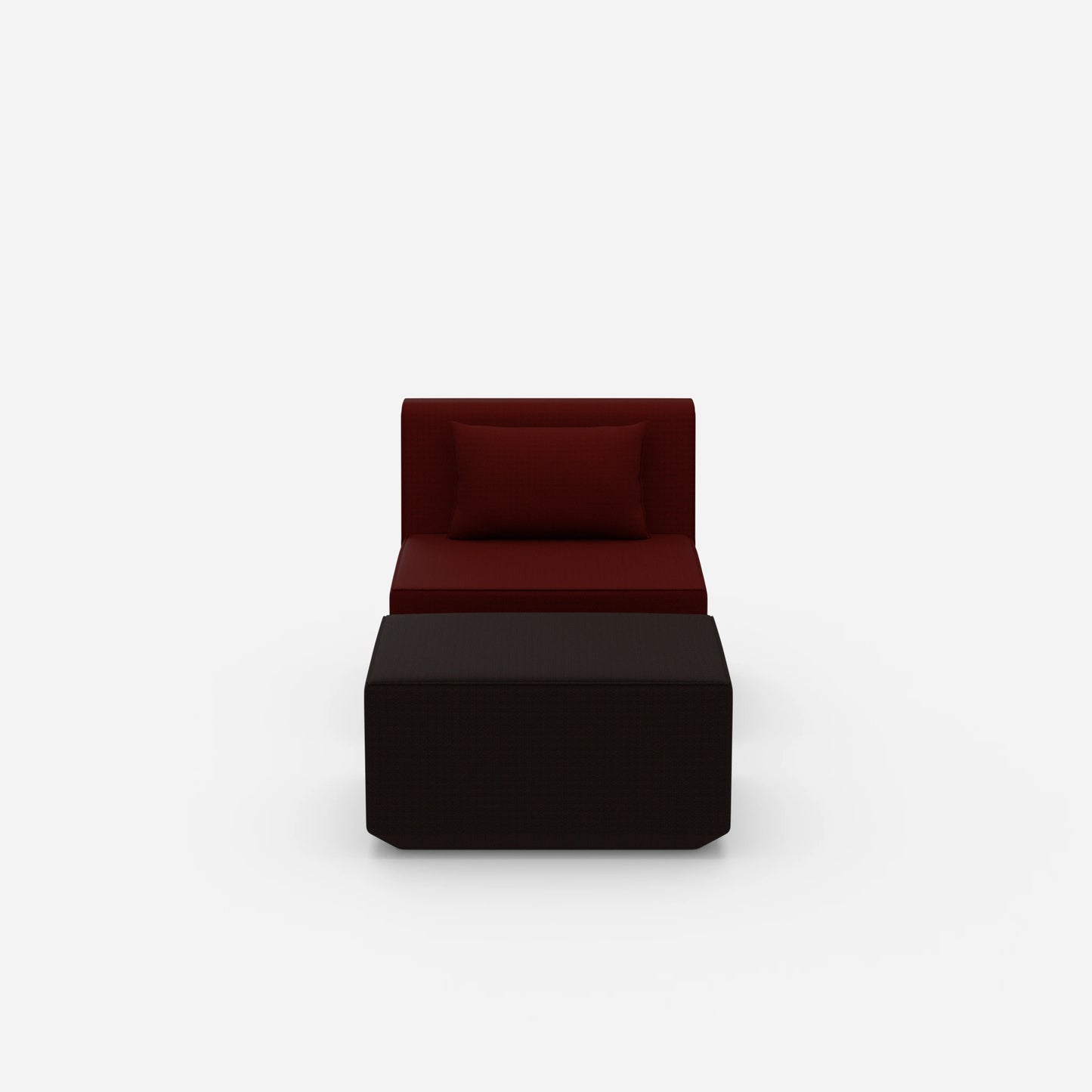 Comfortable reading chair from the front
