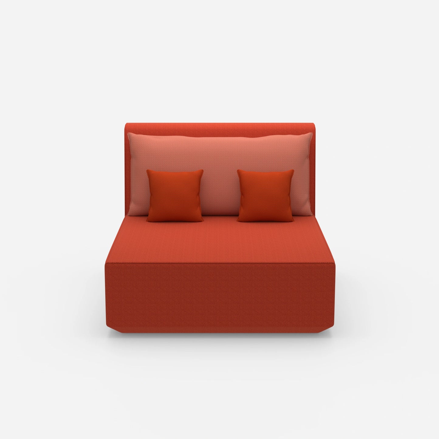 Double sofa 120 cm wide from the front