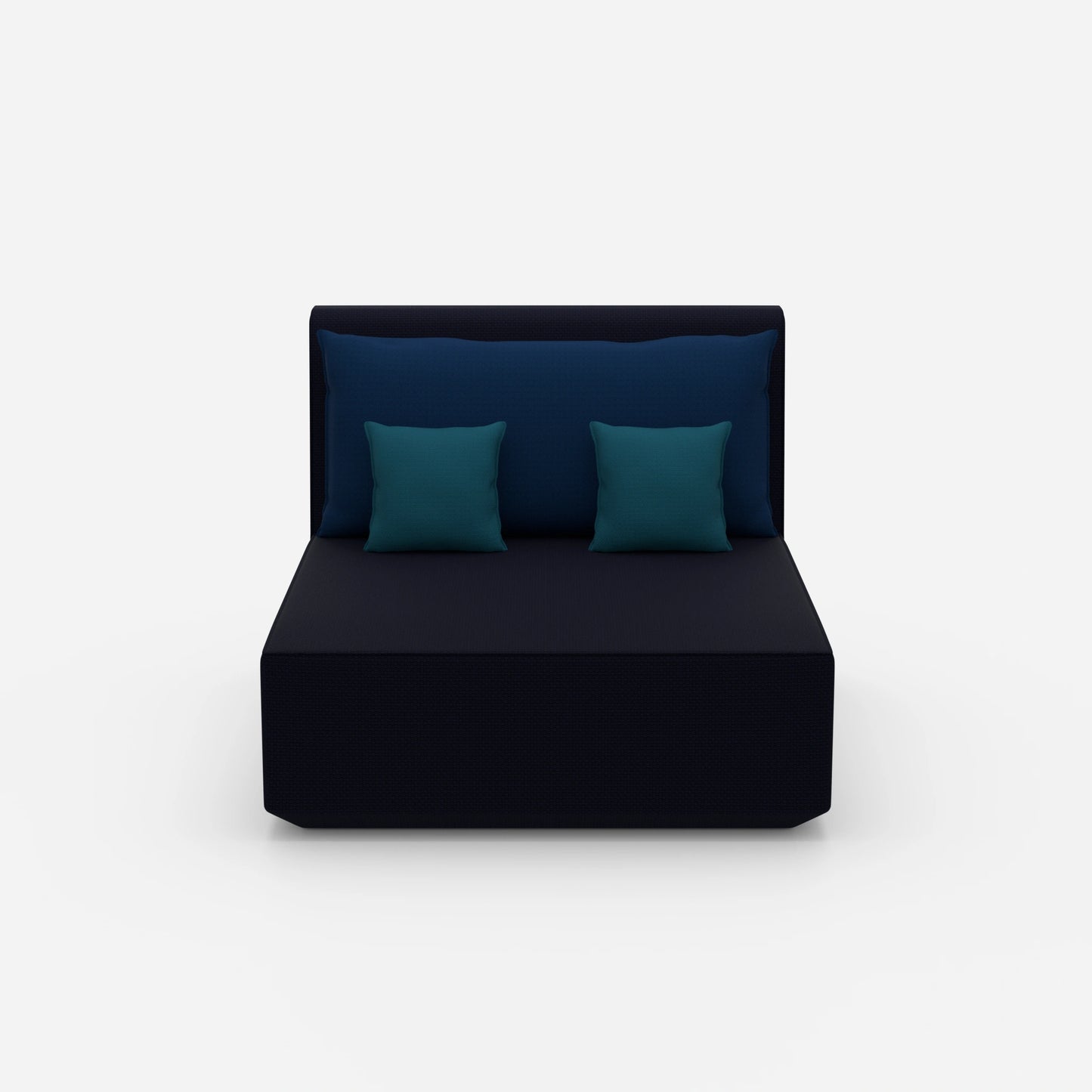 Double sofa 120 cm wide from the front
