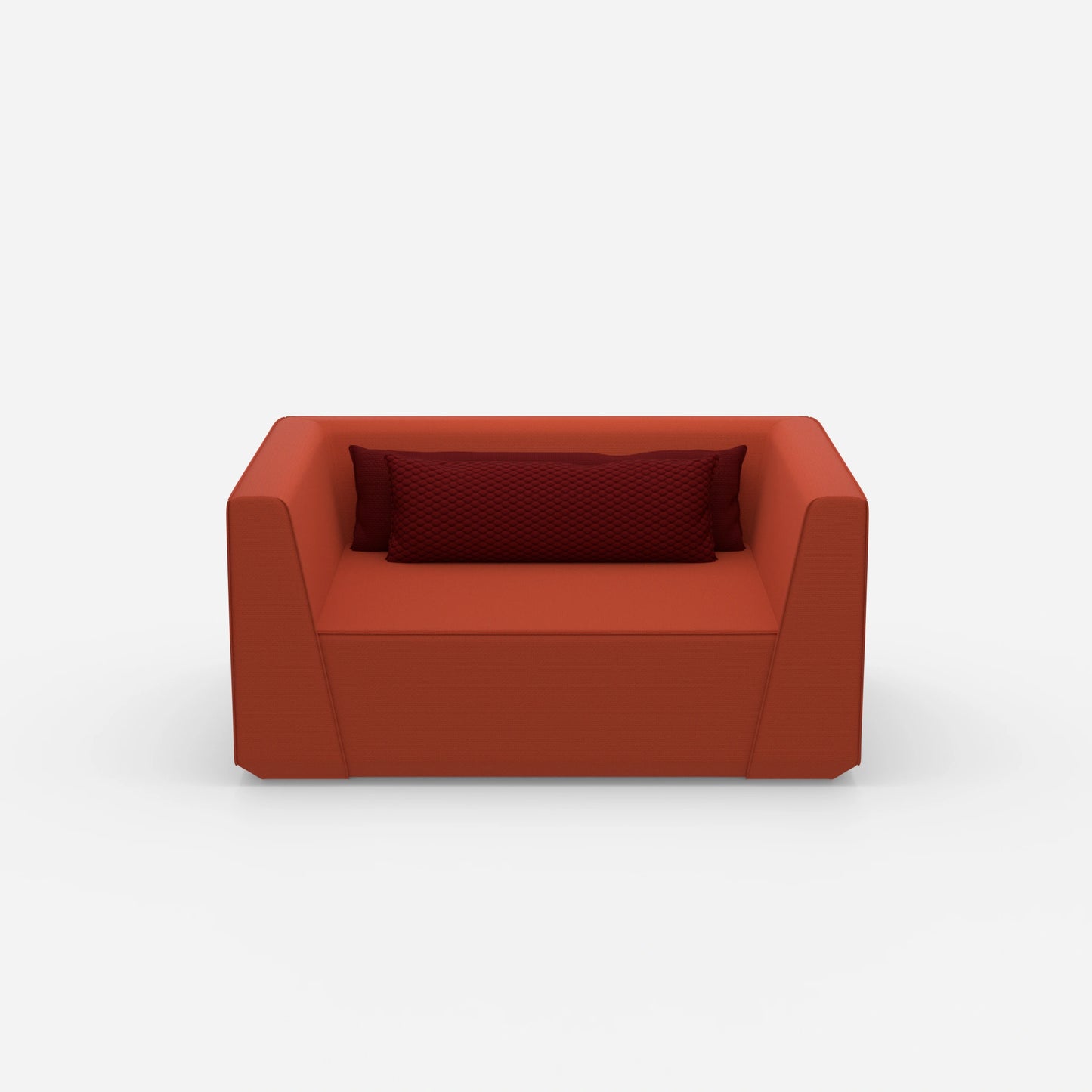 Large armchair 160 cm wide from the front