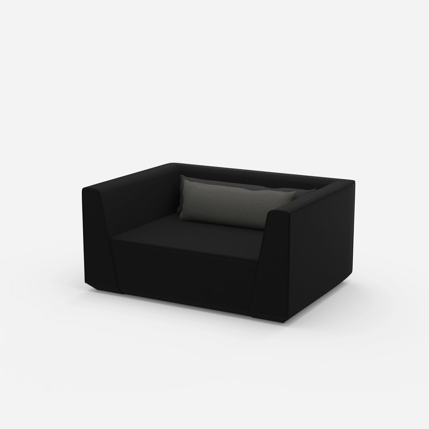Large armchair 160 cm wide from the side