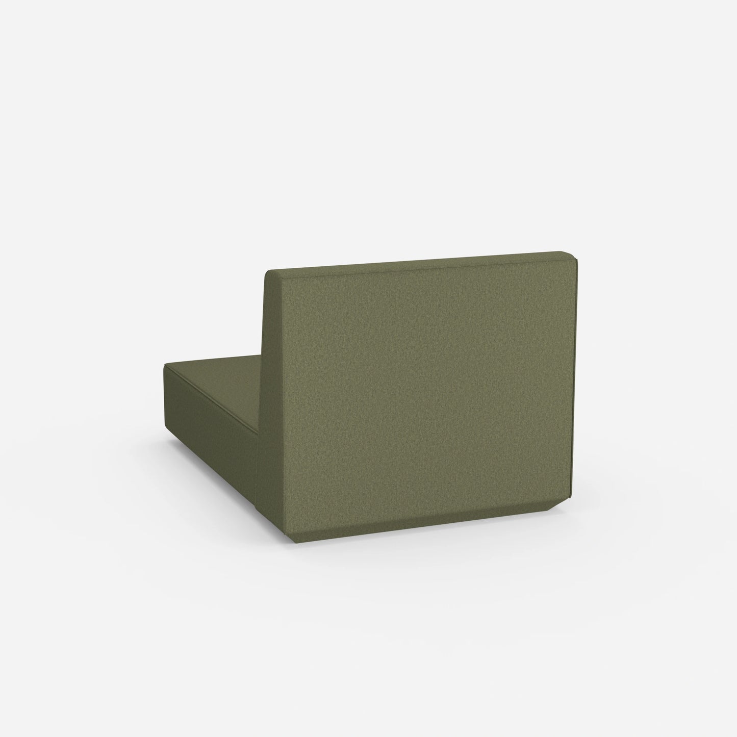 Green recamiere from behind