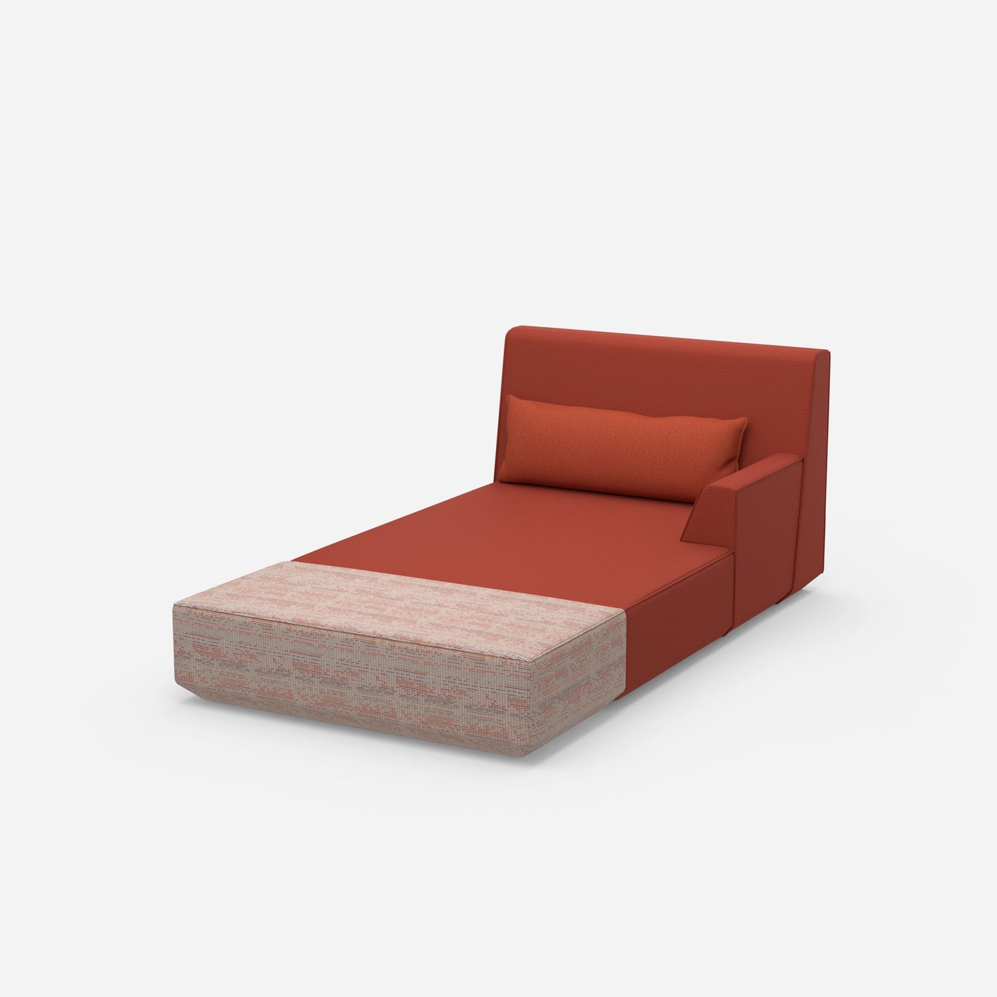 Modern recamiere for sleeping from the side