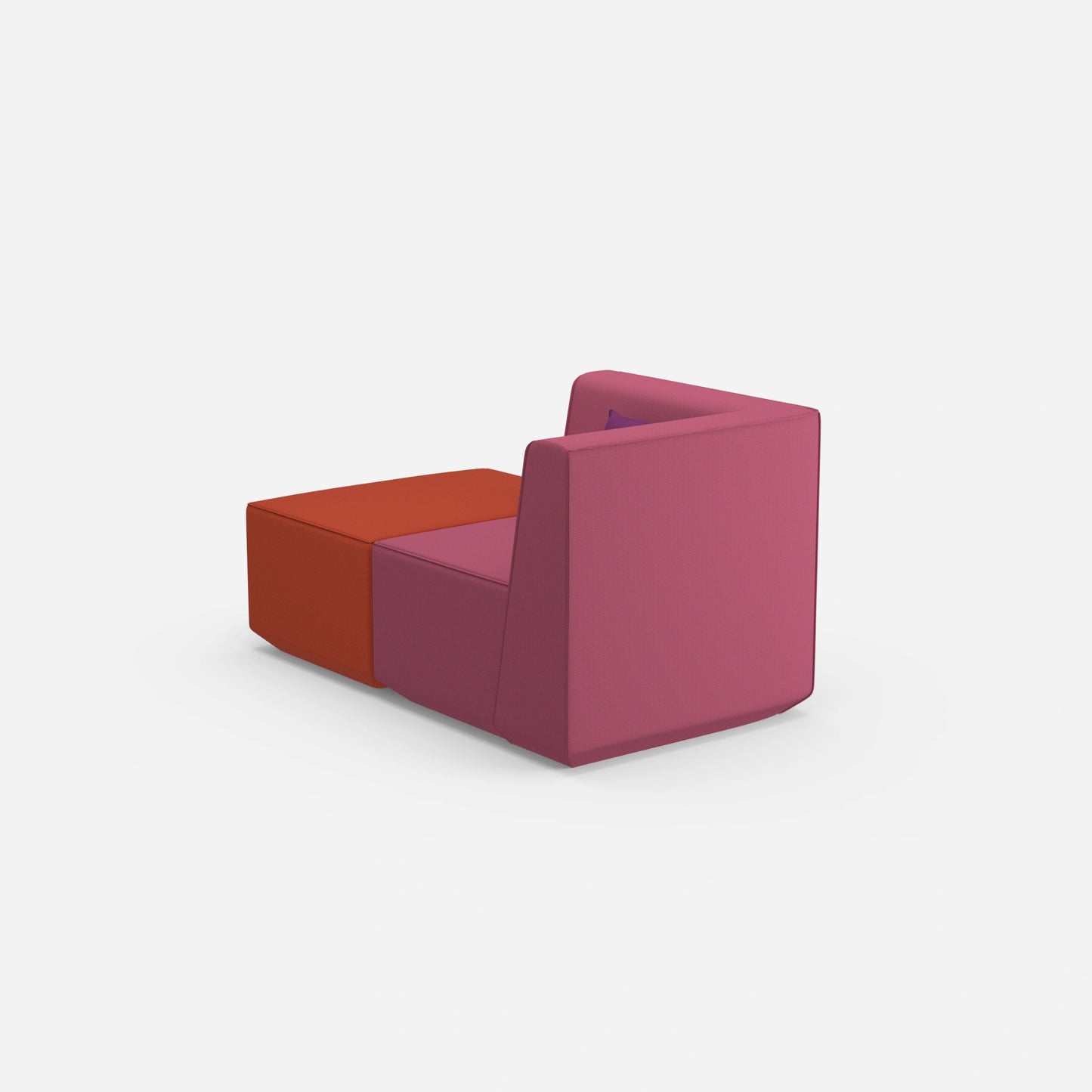 Modern TV armchair from behind