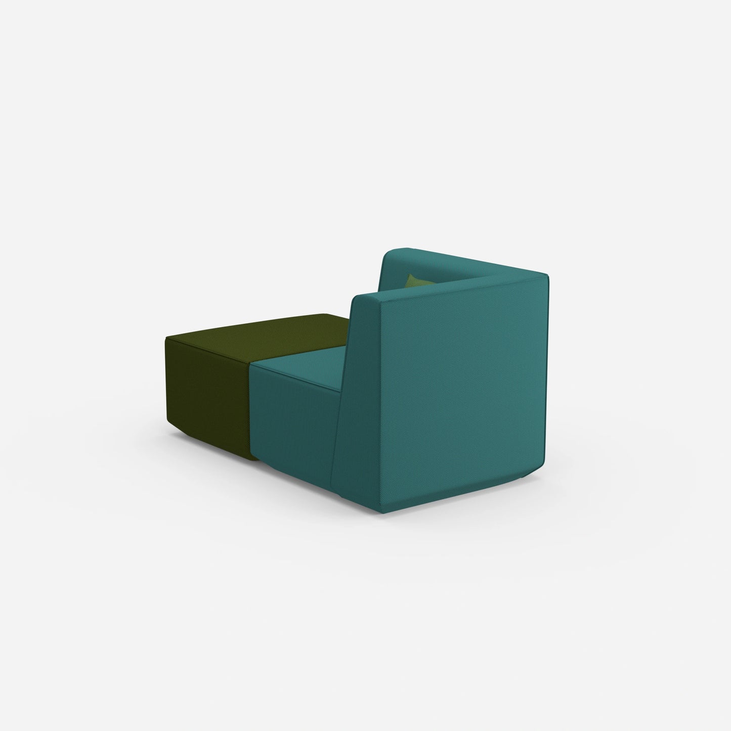 Modern TV armchair from behind