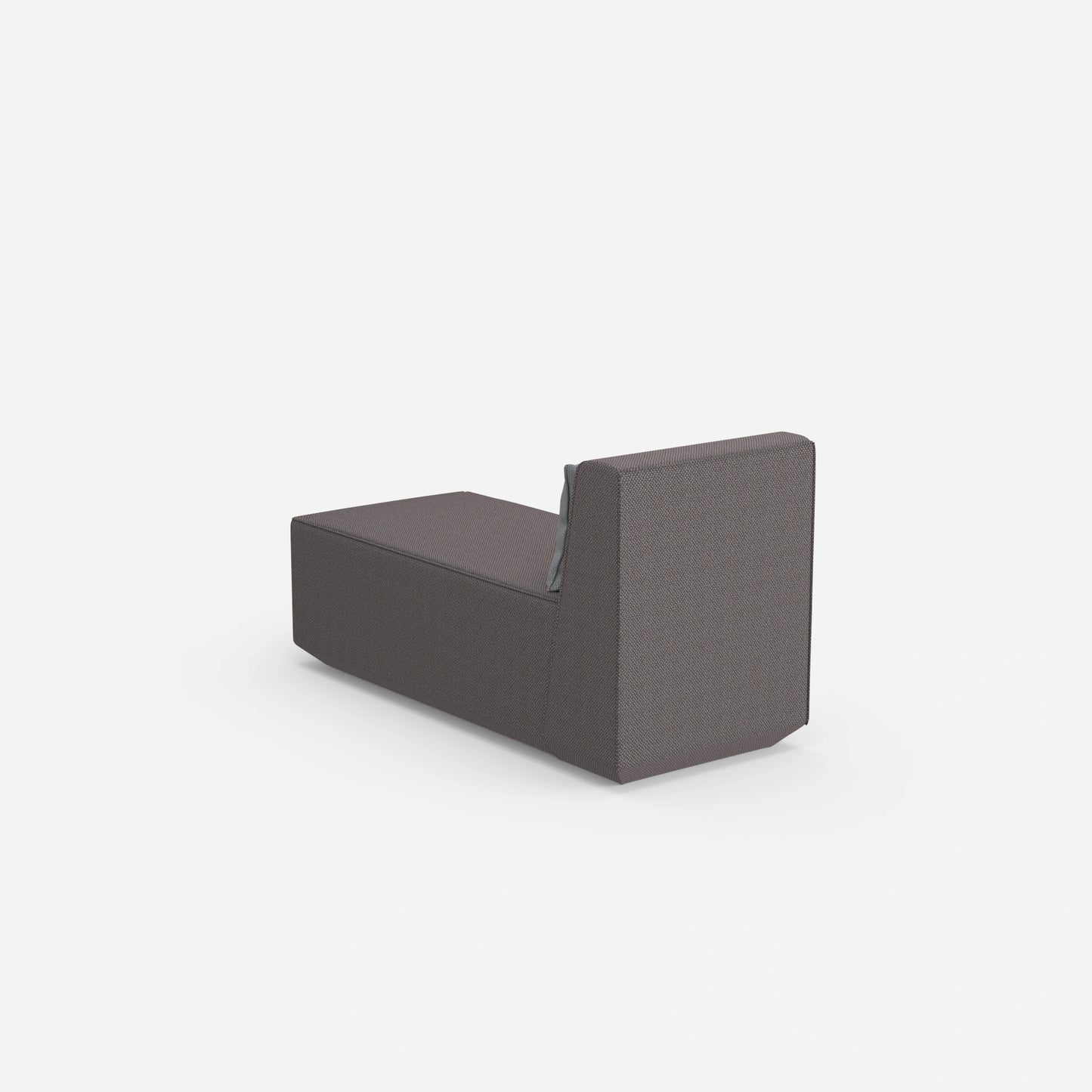 Modern longseat armchair from behind