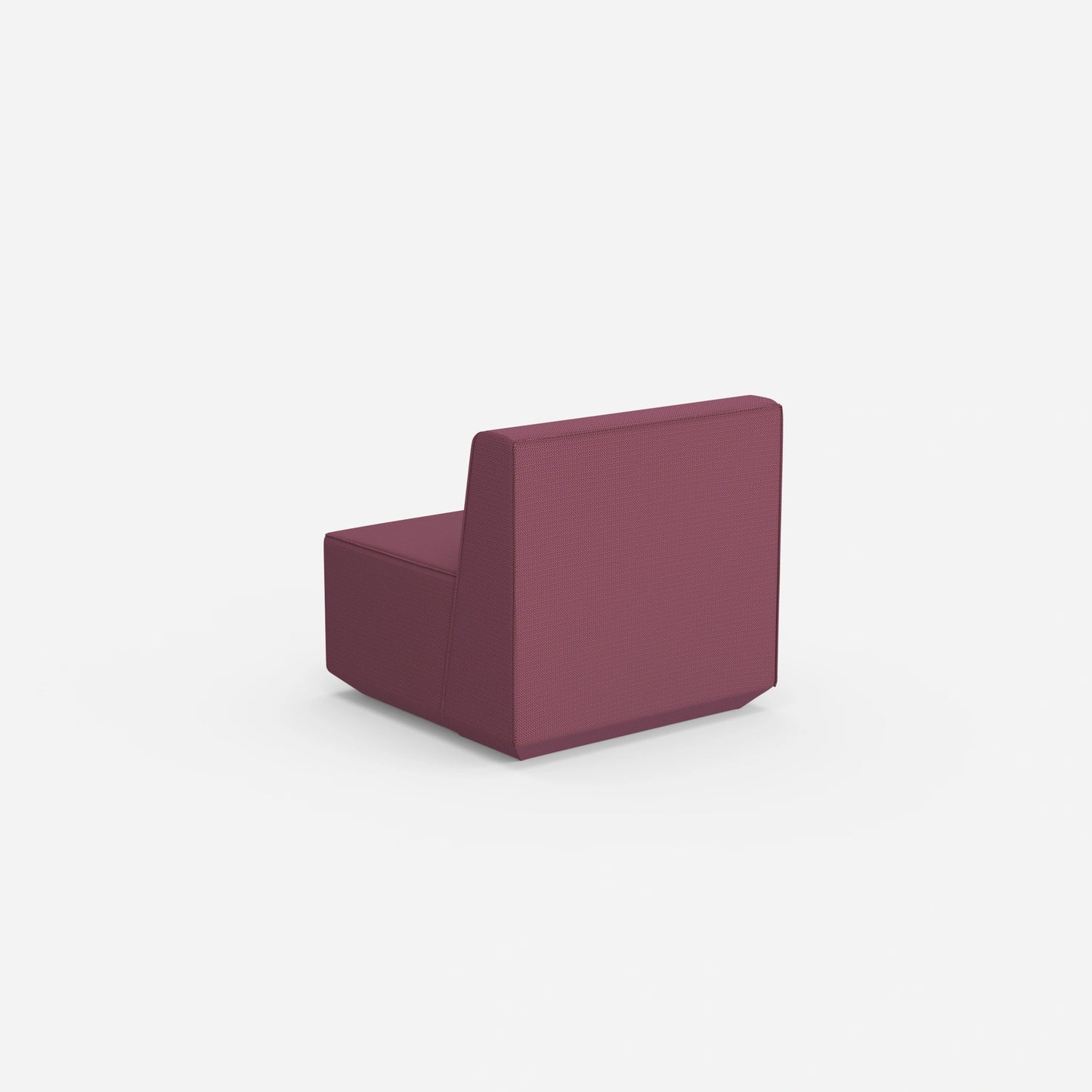 Modern armchair without backrest from behind