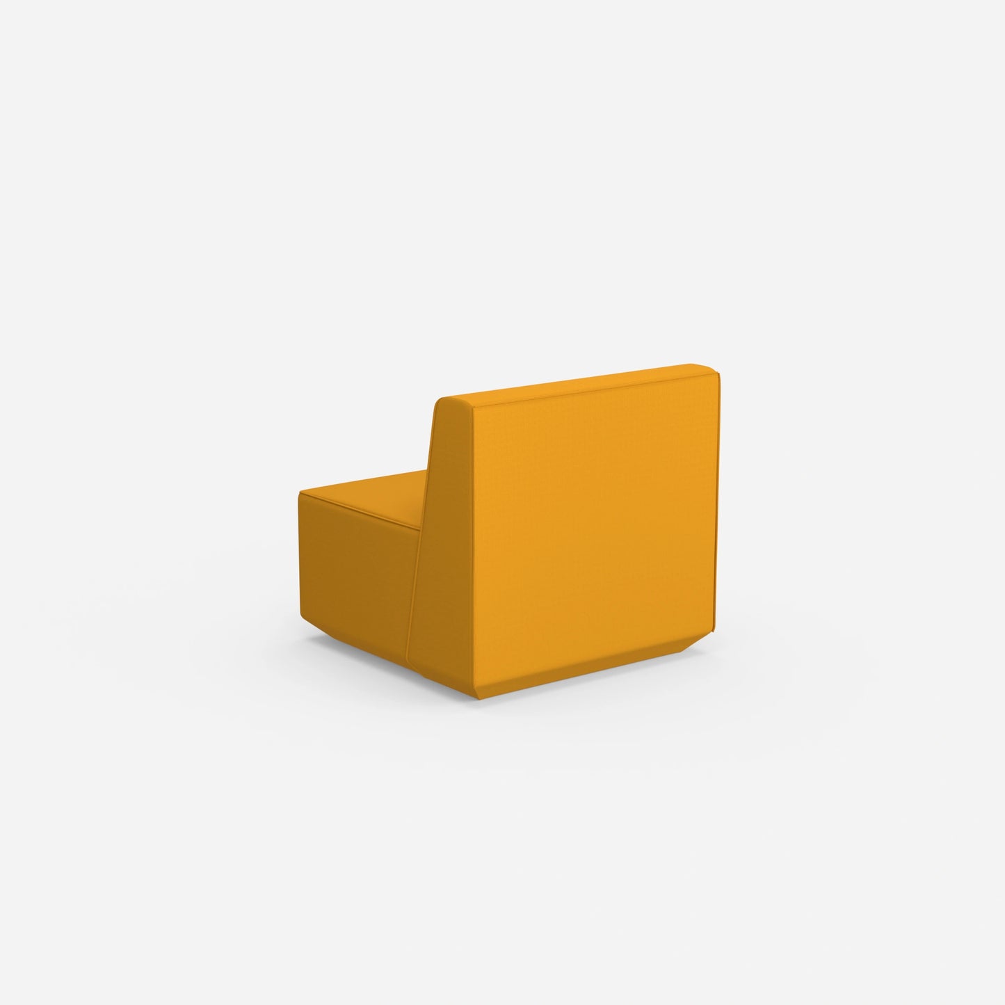 Modern armchair without backrest from behind