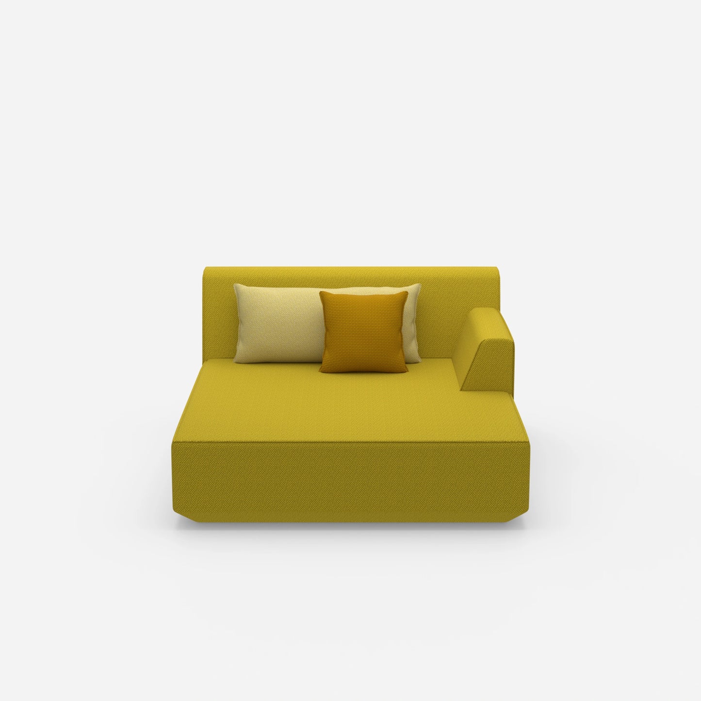 Modular recamiere for 2 from the front