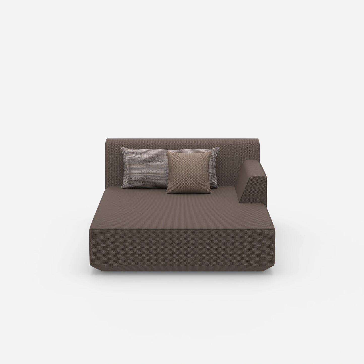 Modular recamiere for 2 from the front