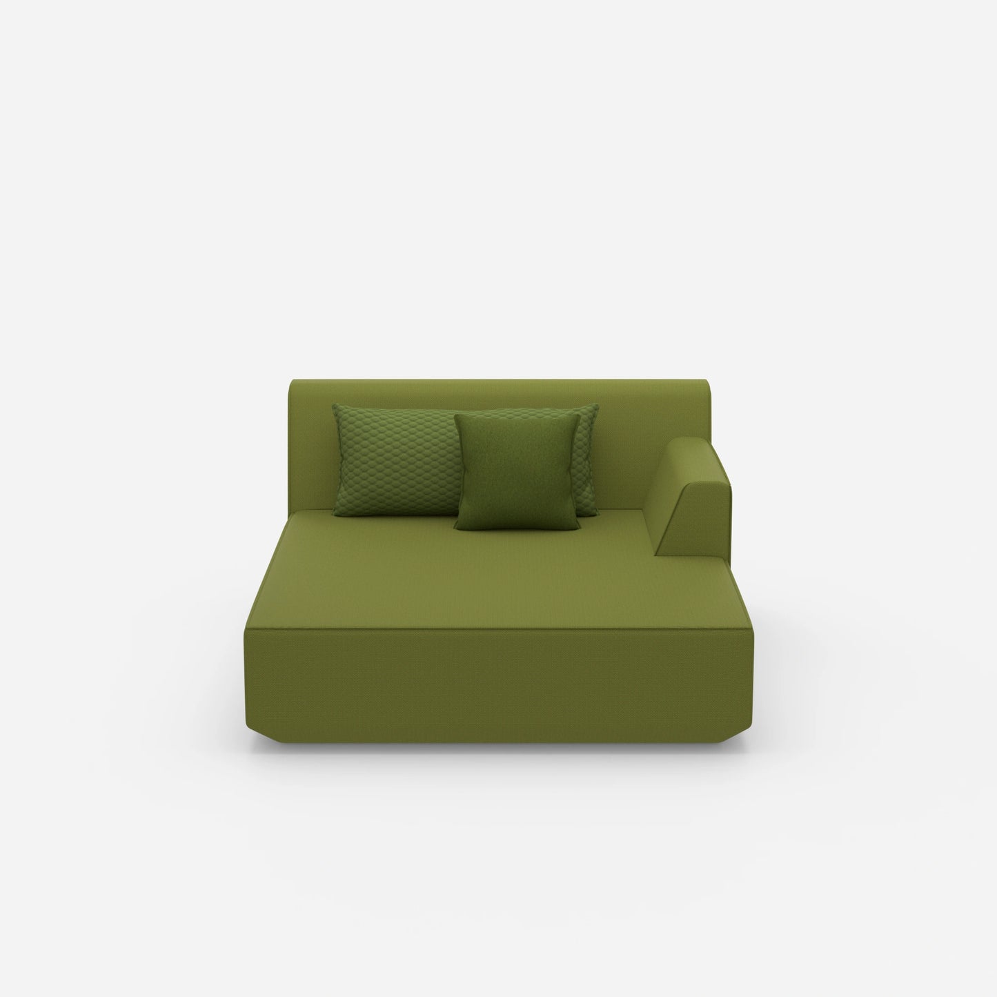 Modular recamiere for 2 from the front