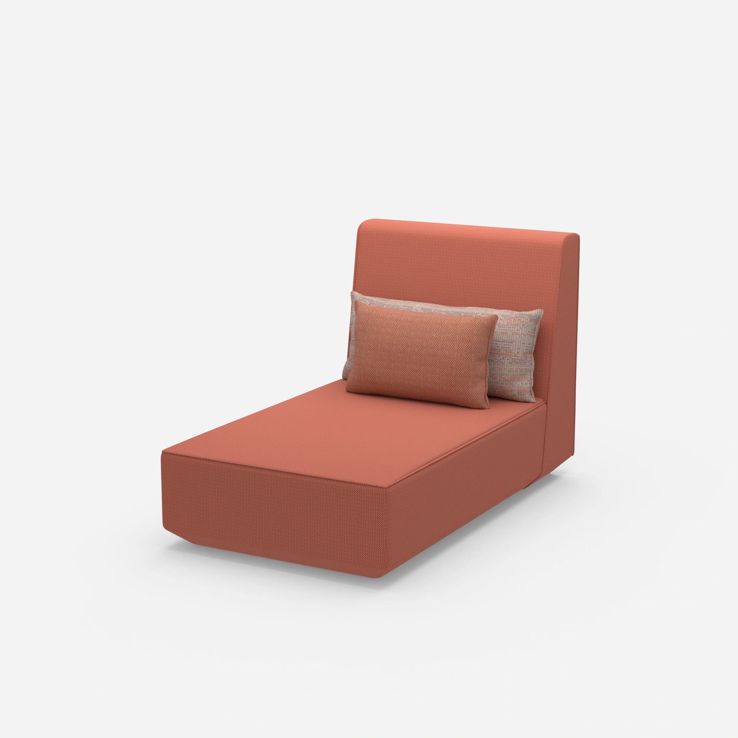 Modular recamiere with high backrest from the side