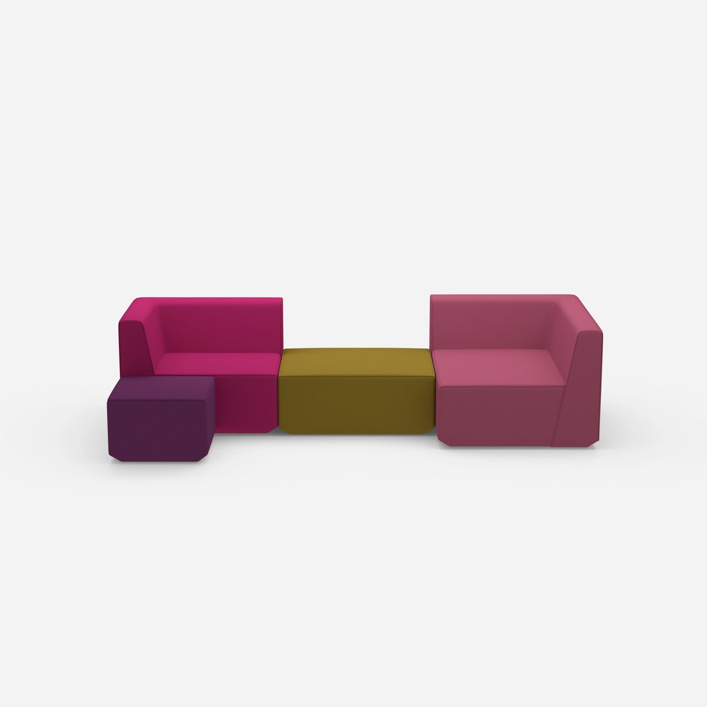 Modular sofa landscape from the front