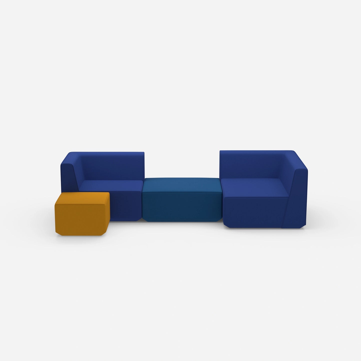 Modular sofa landscape from the front