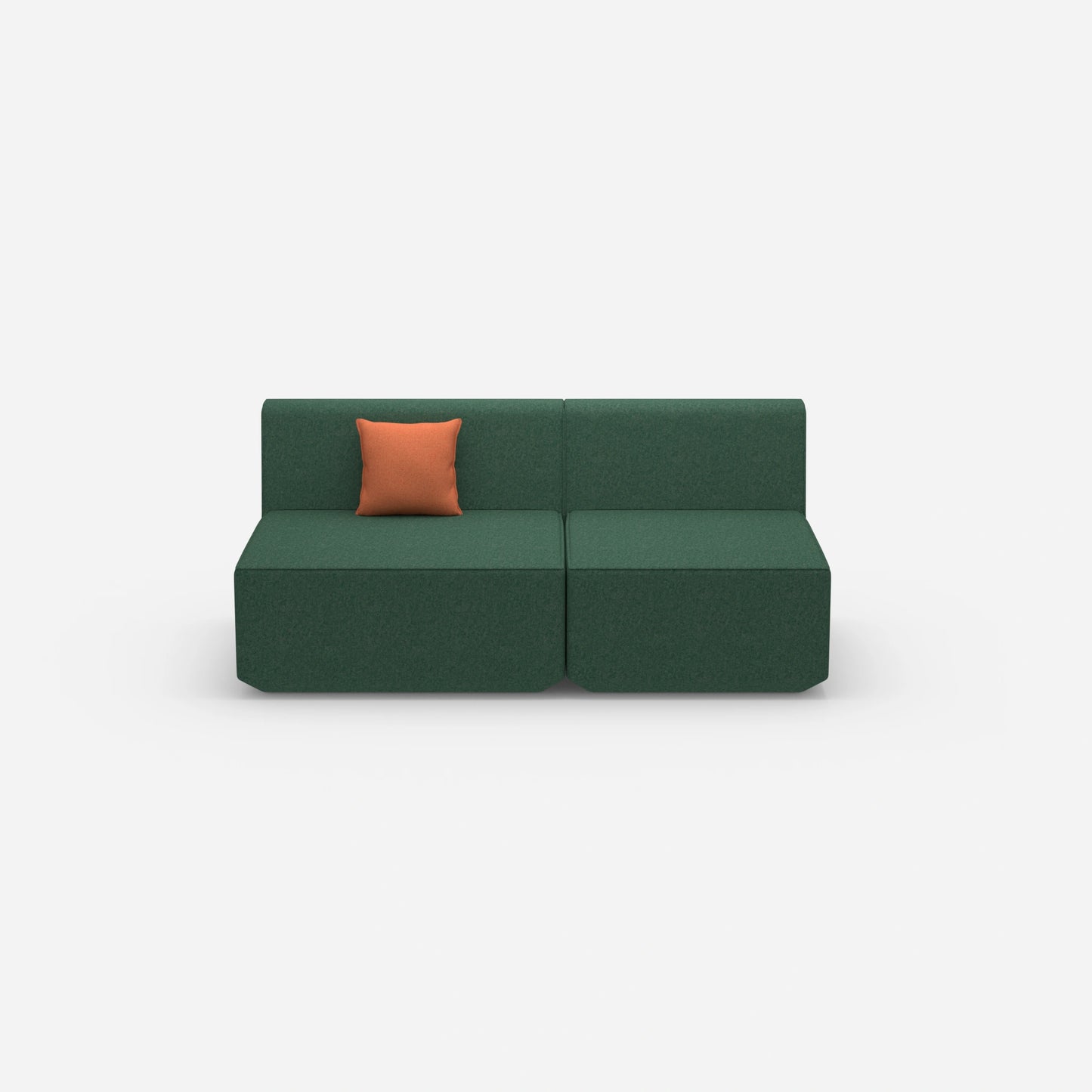 Modular sofa colorful 2 people from the front