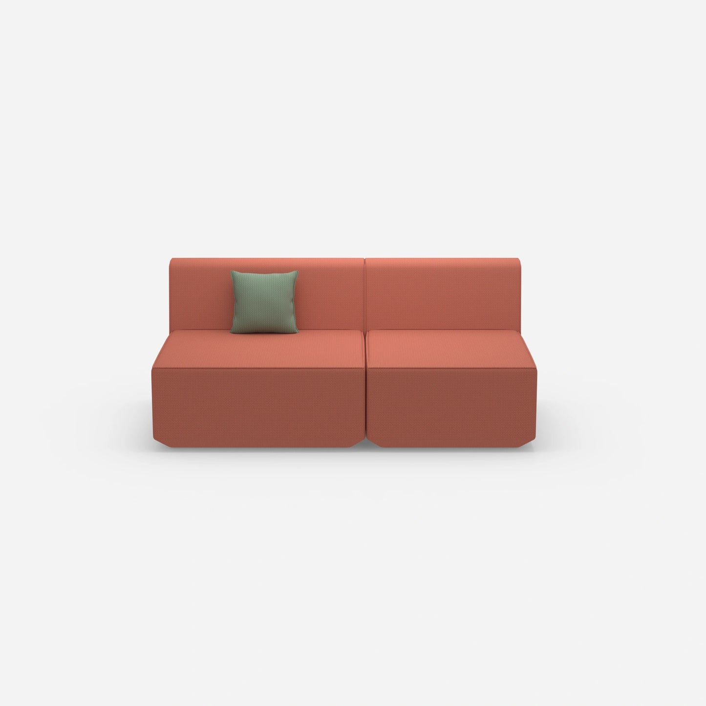 Modular sofa colorful 2 people from the front