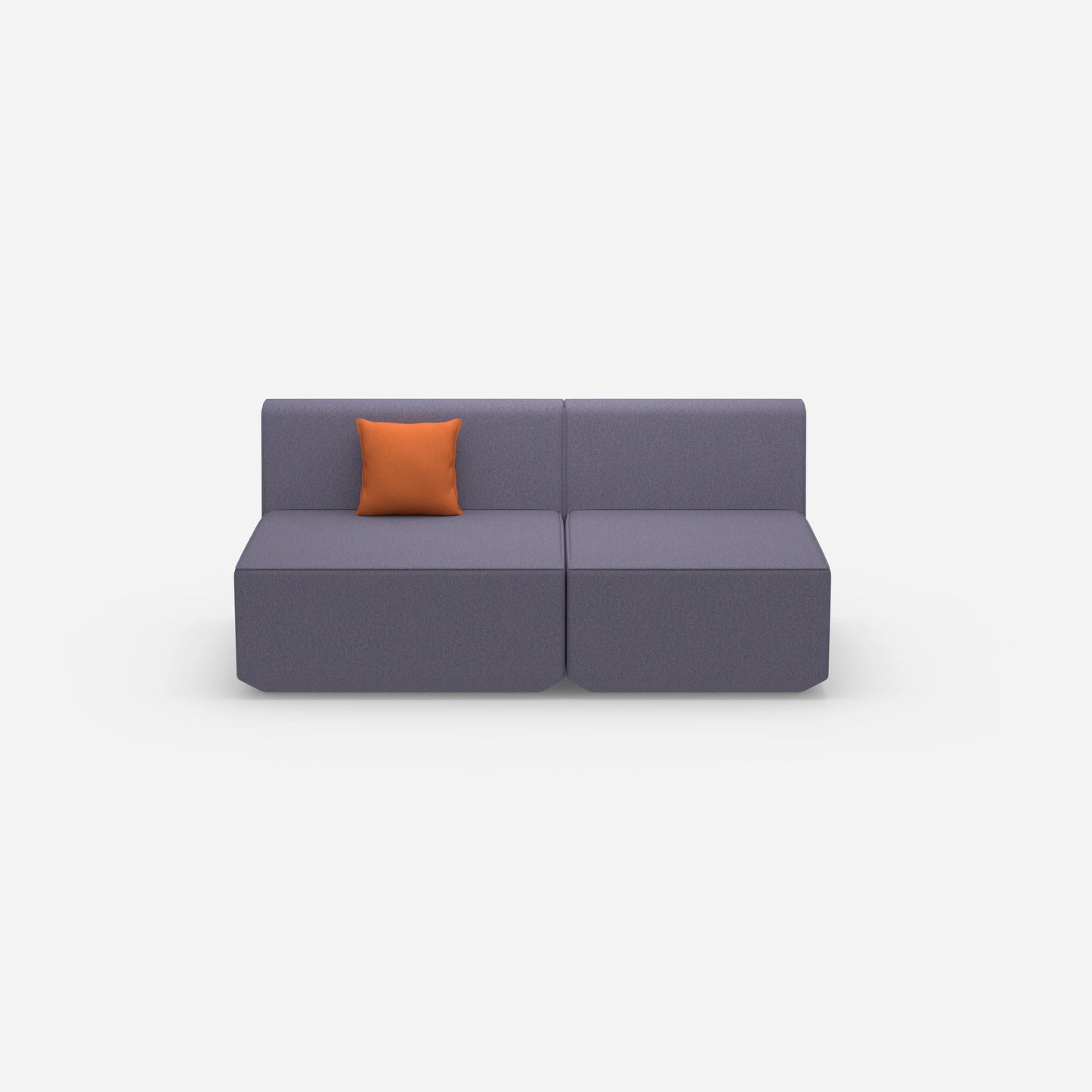 Modular sofa colorful 2 people from the front