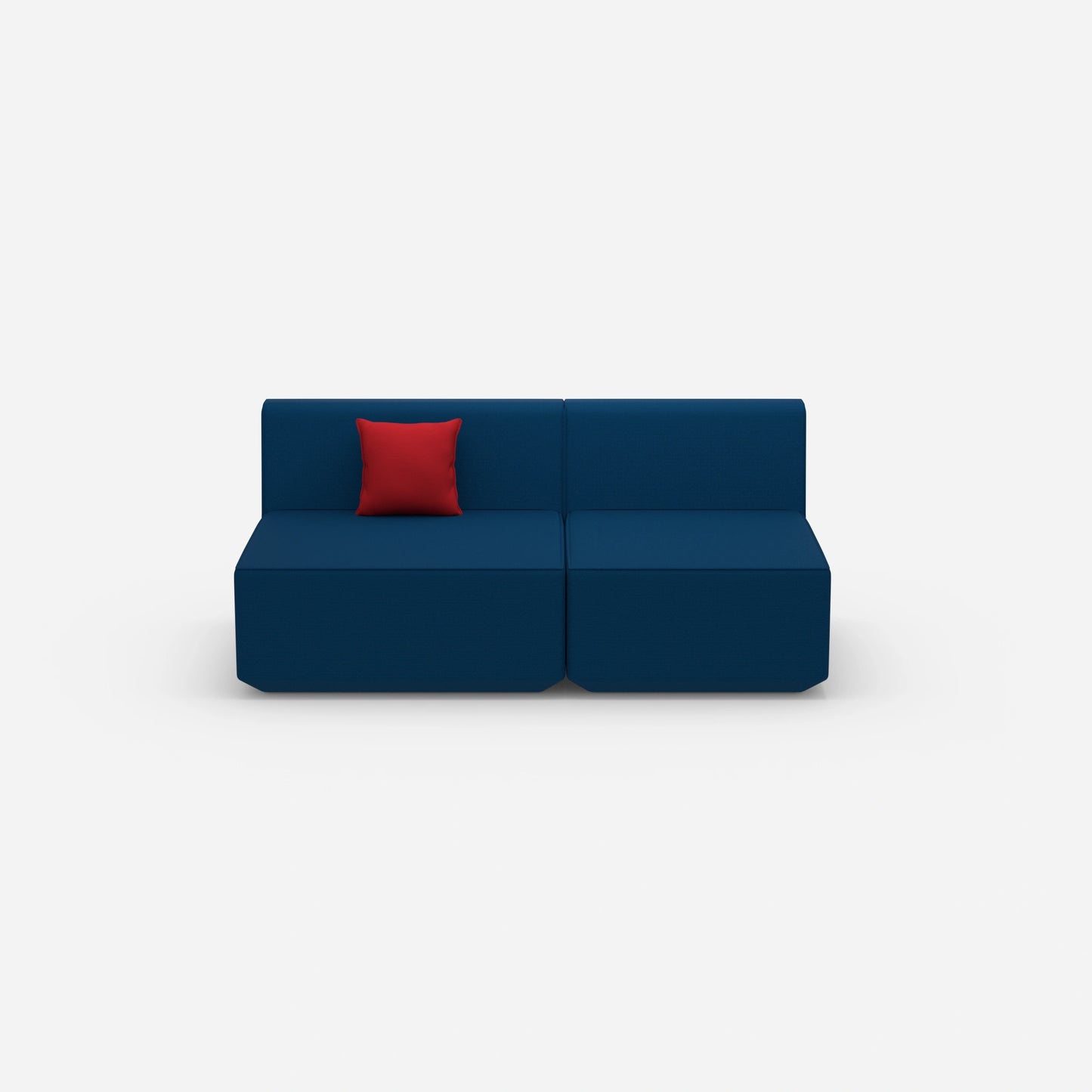 Modular sofa colorful 2 people from the front