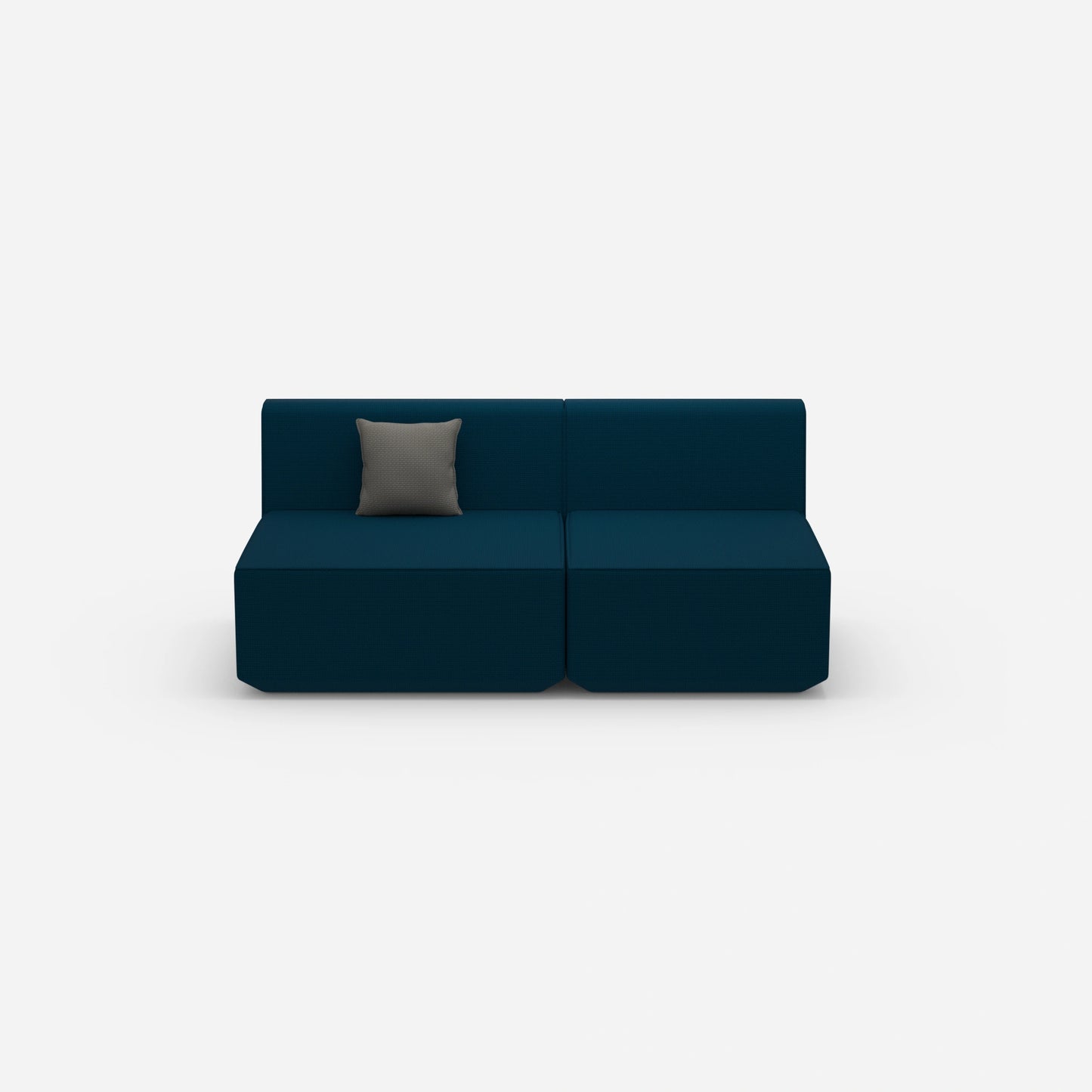 Modular sofa colorful 2 people from the front