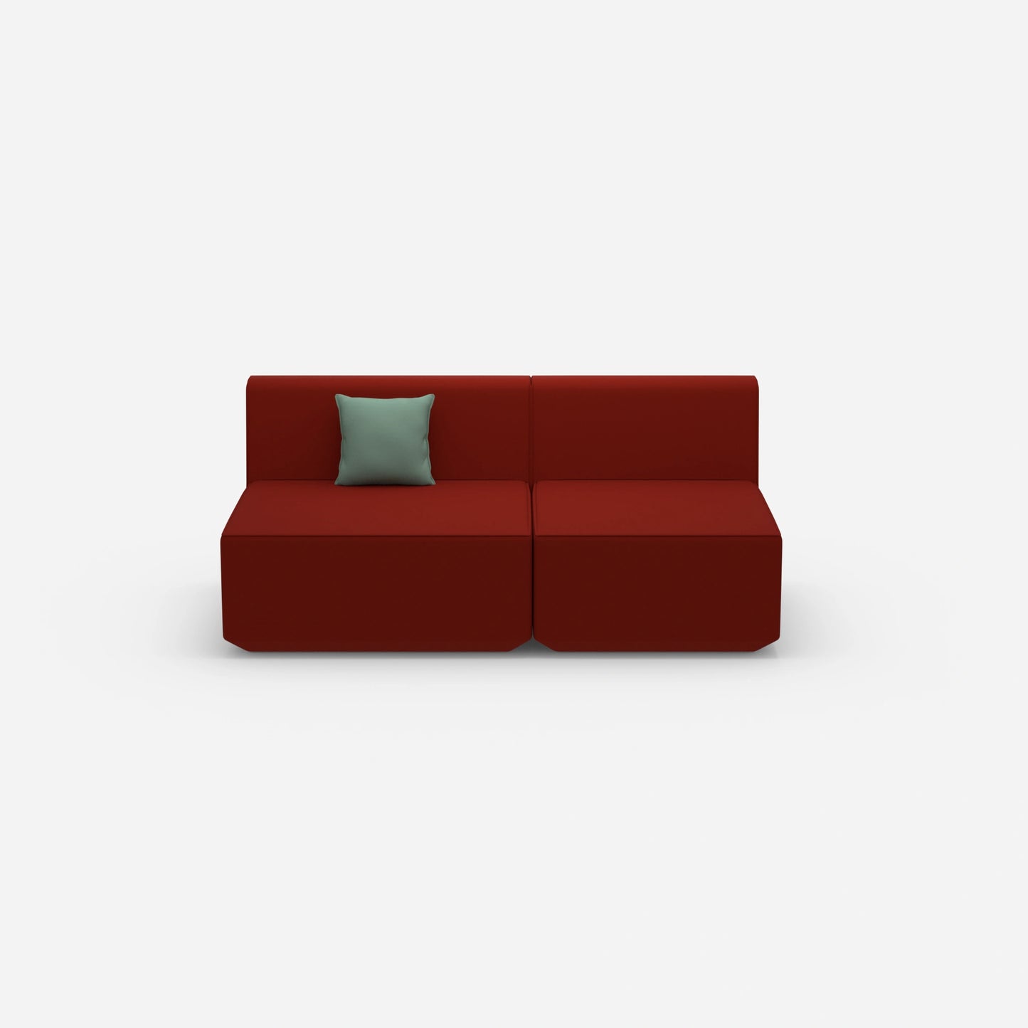 Modular sofa colorful 2 people from the front