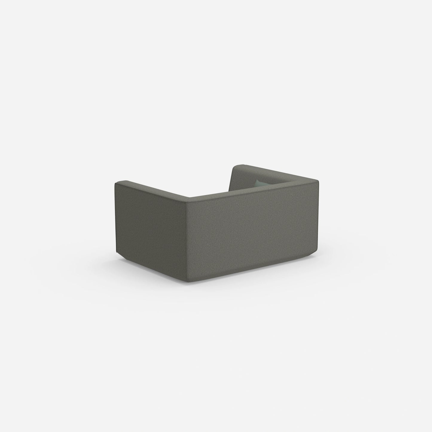Modern modular sofa from behind