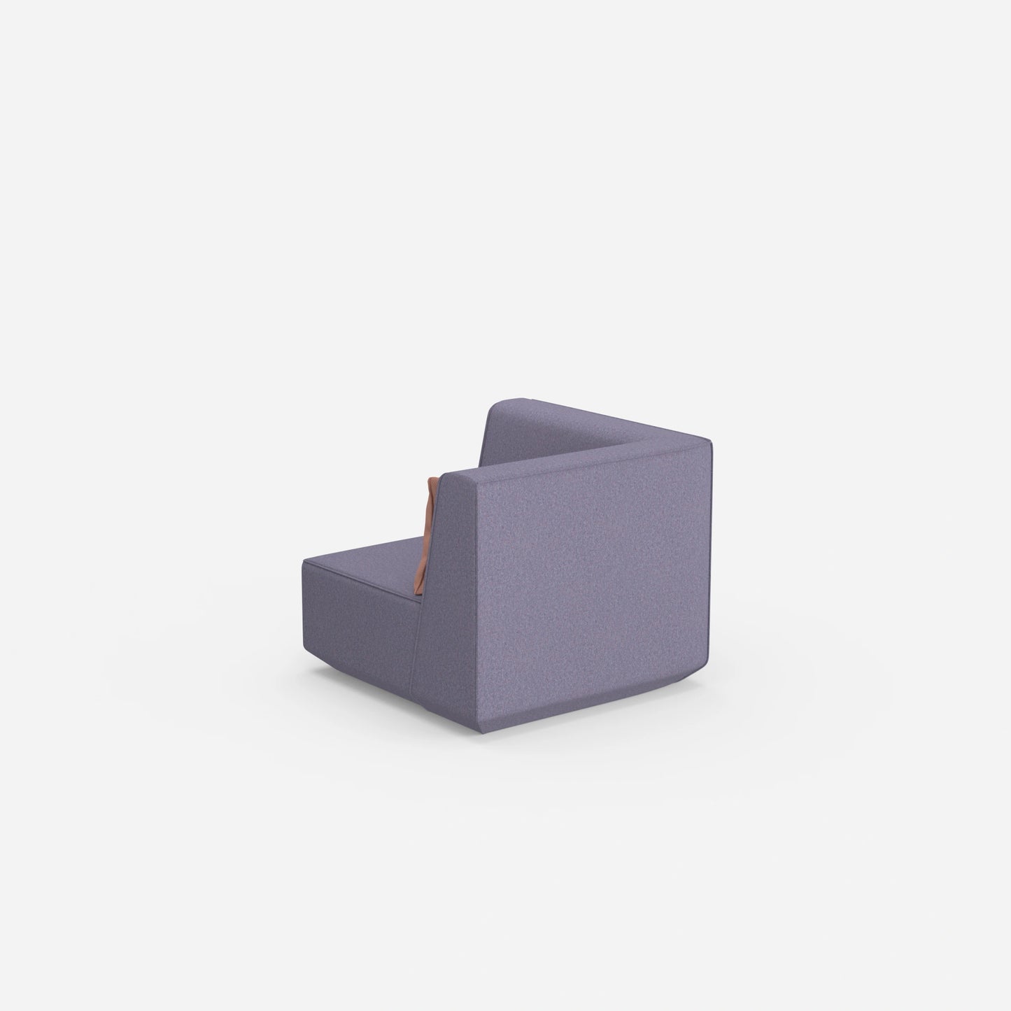 Low armchair from behind
