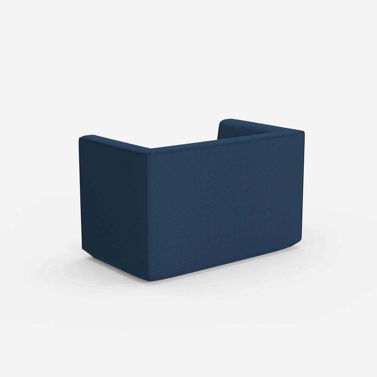 Upholstered armchair with high backrest from behind