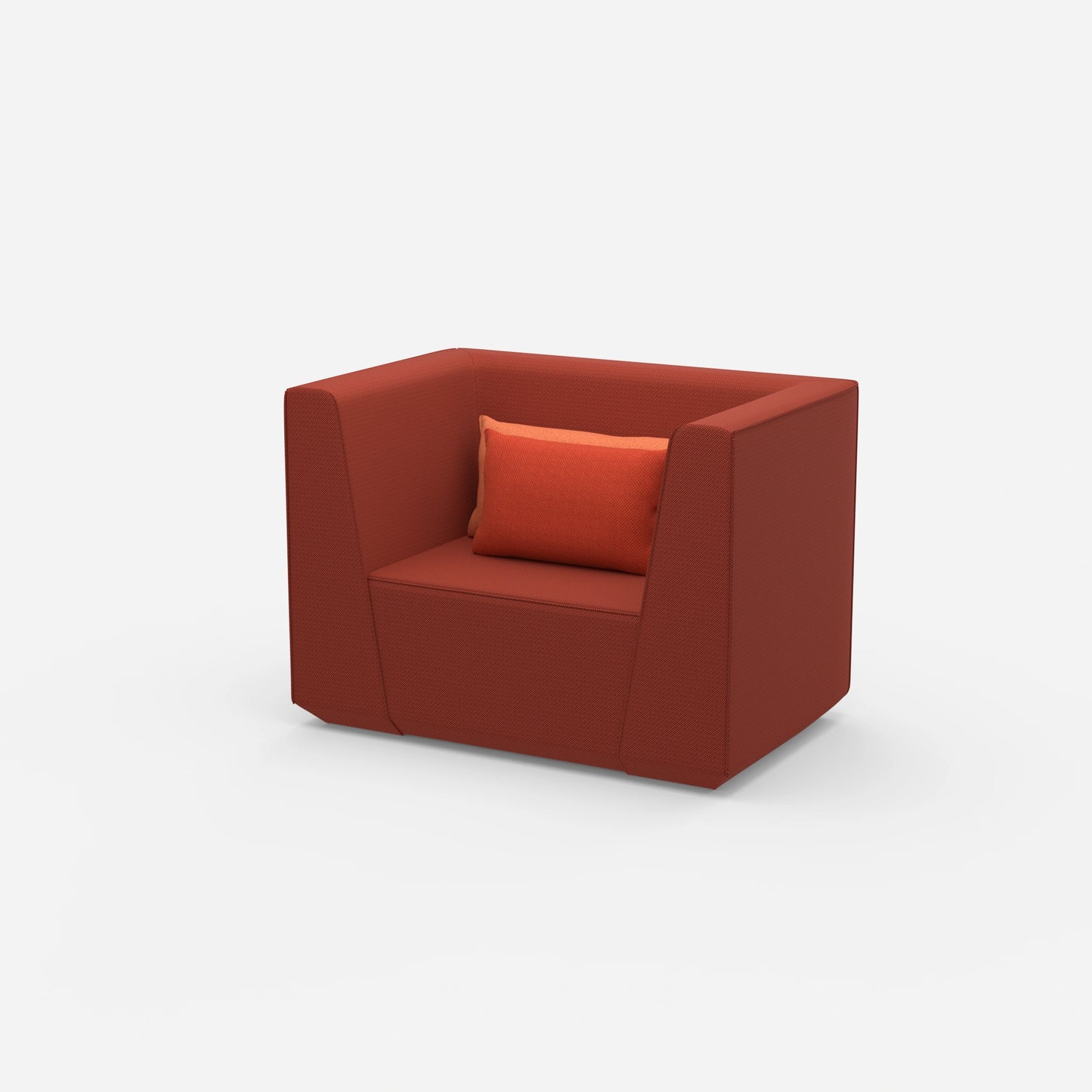 Upholstered armchair from the side
