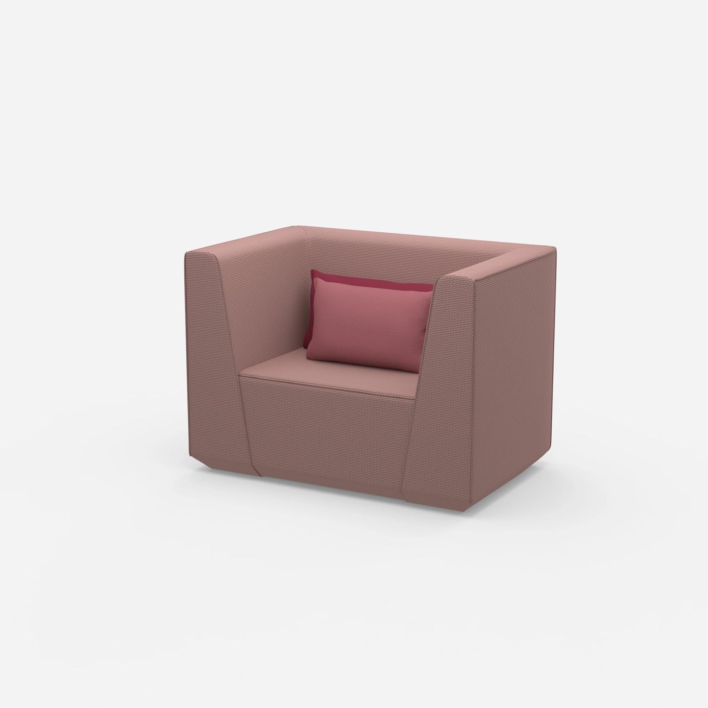 Upholstered armchair from the side