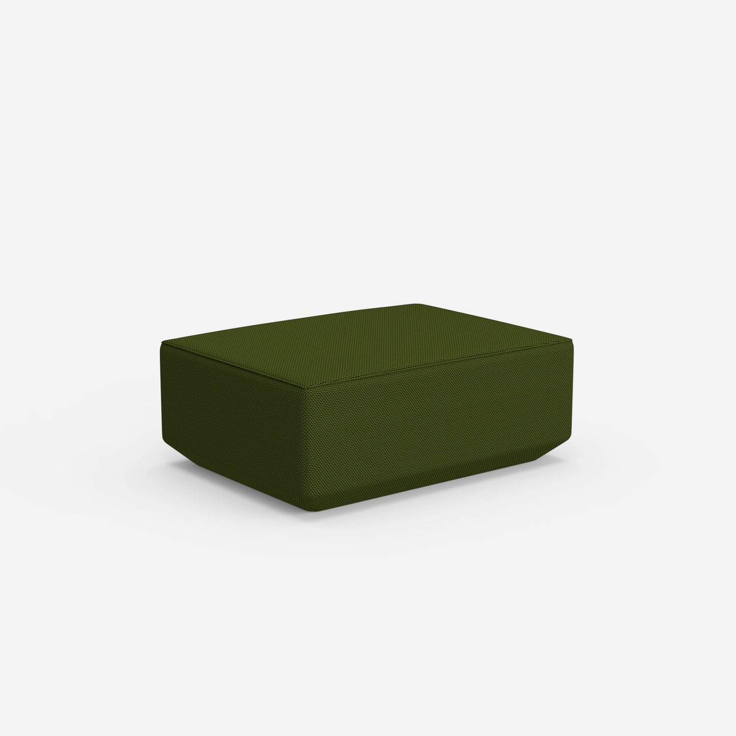 Pouf in green from behind