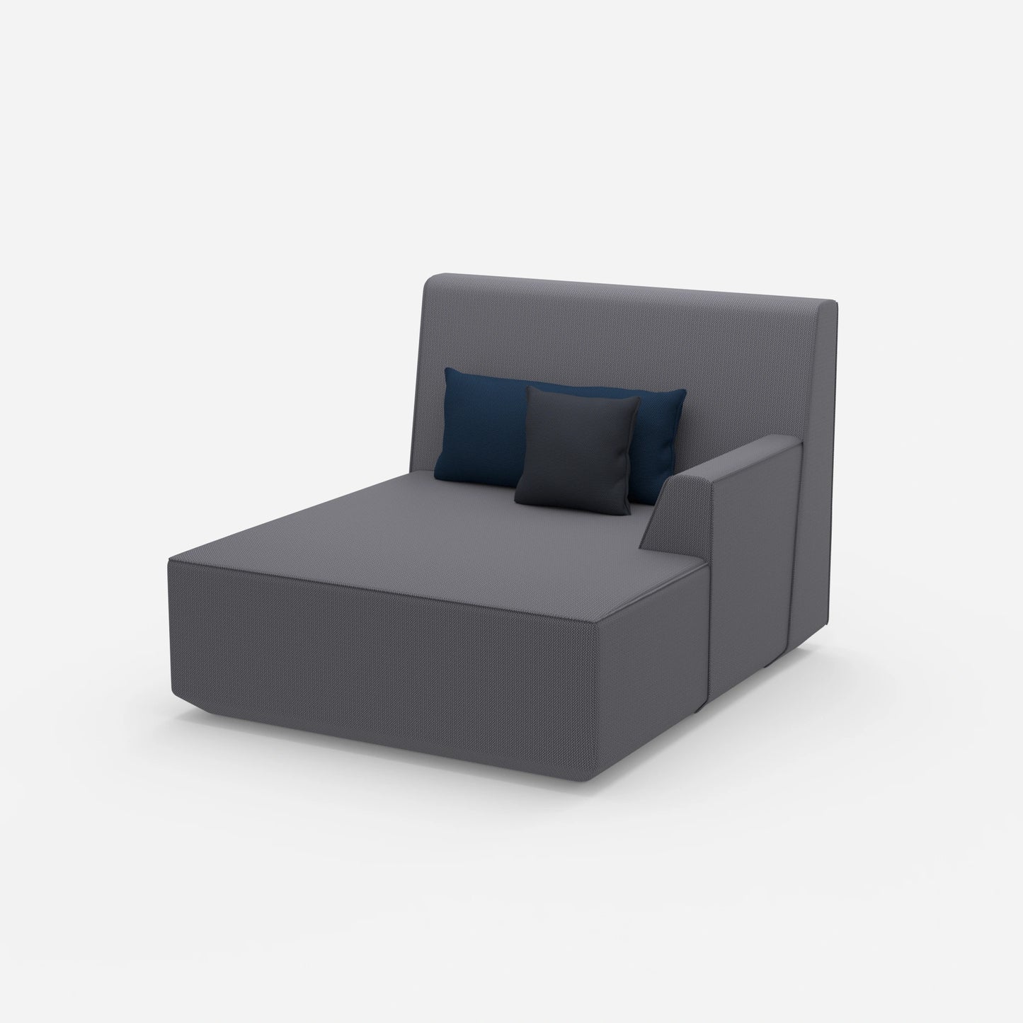 Recamiere for two people from the side