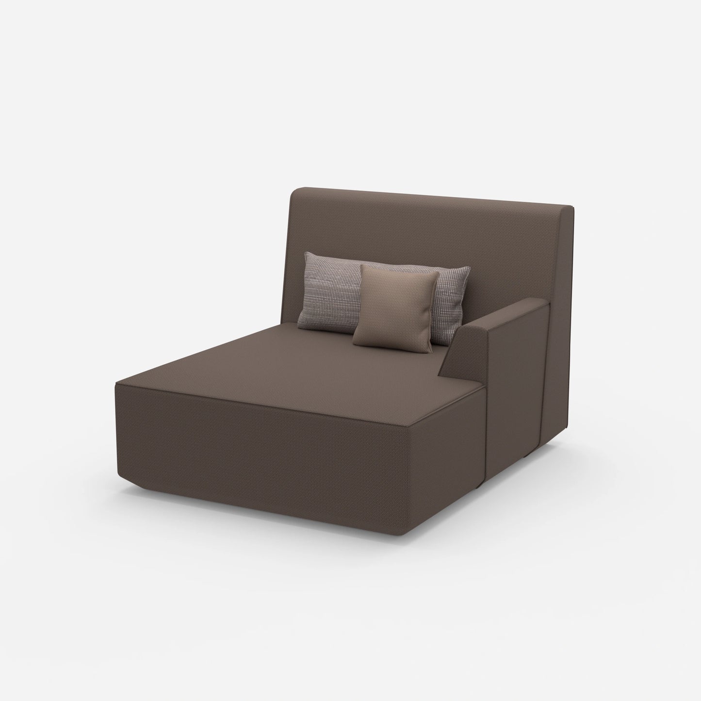 Recamiere for two people from the side