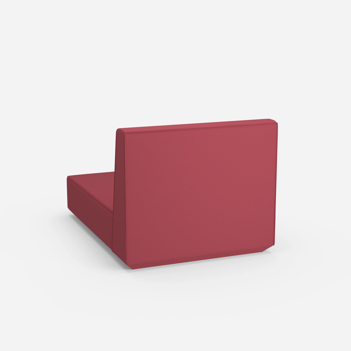 Pink recamiere with high backrest from behind