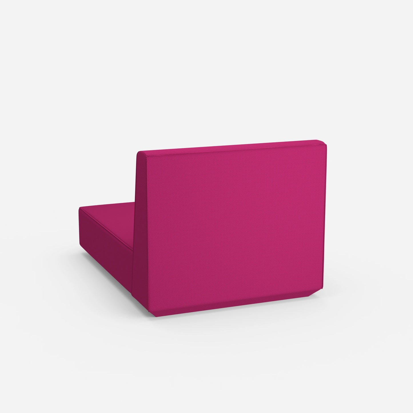 Pink recamiere with high backrest from behind