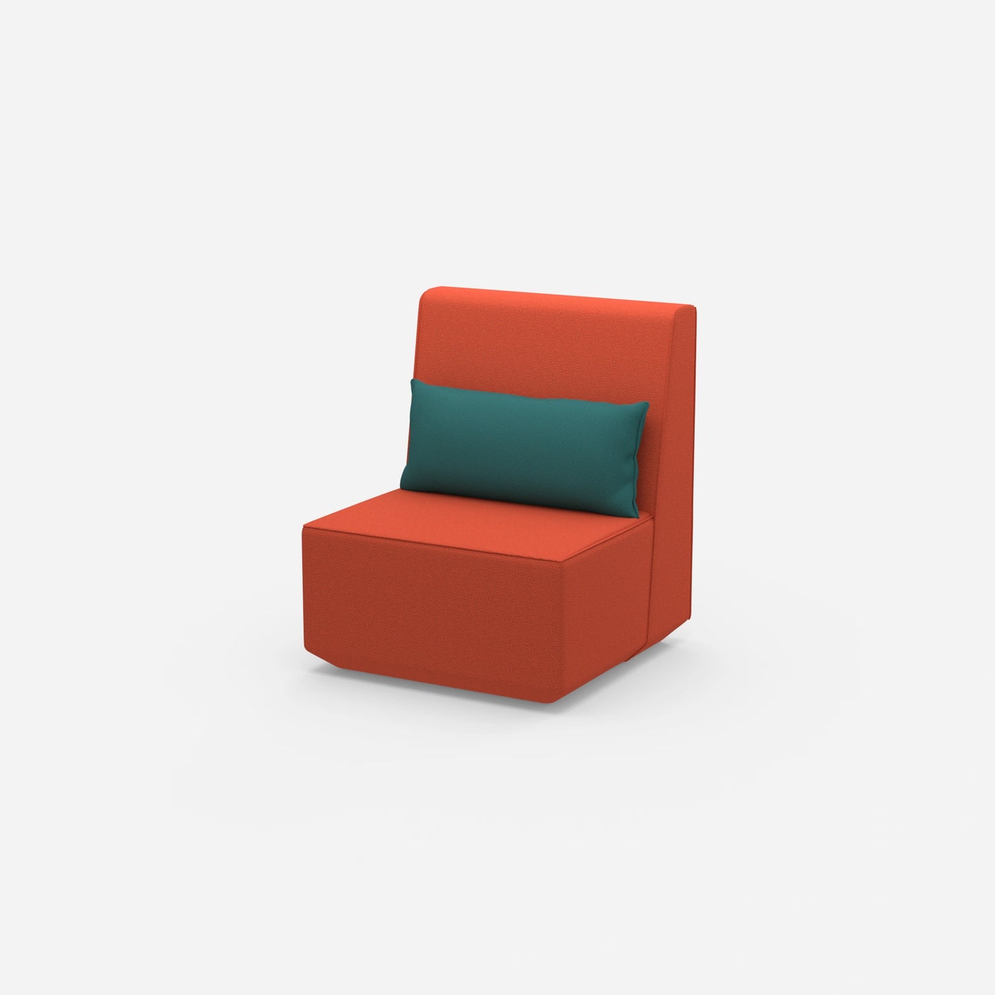 Narrow armchair with high backrest from the side