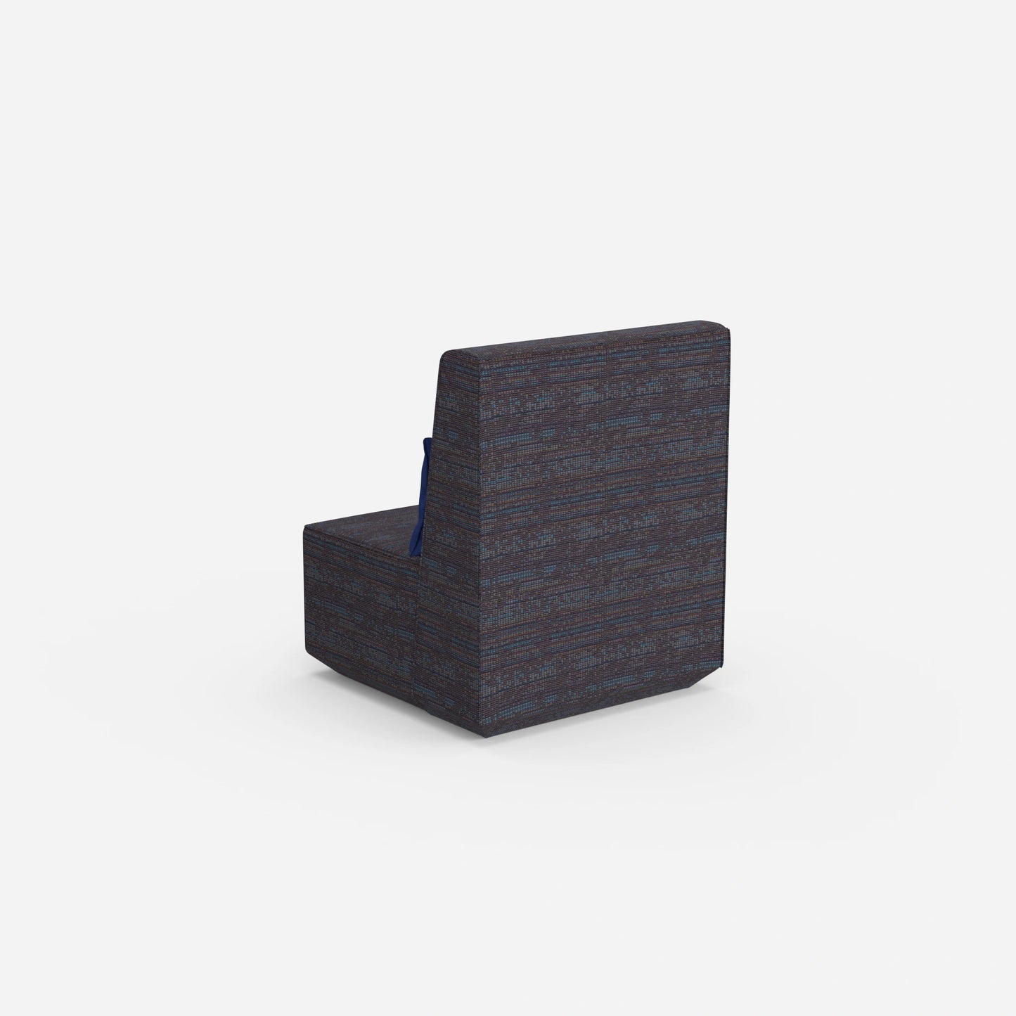 Narrow armchair with high backrest from behind