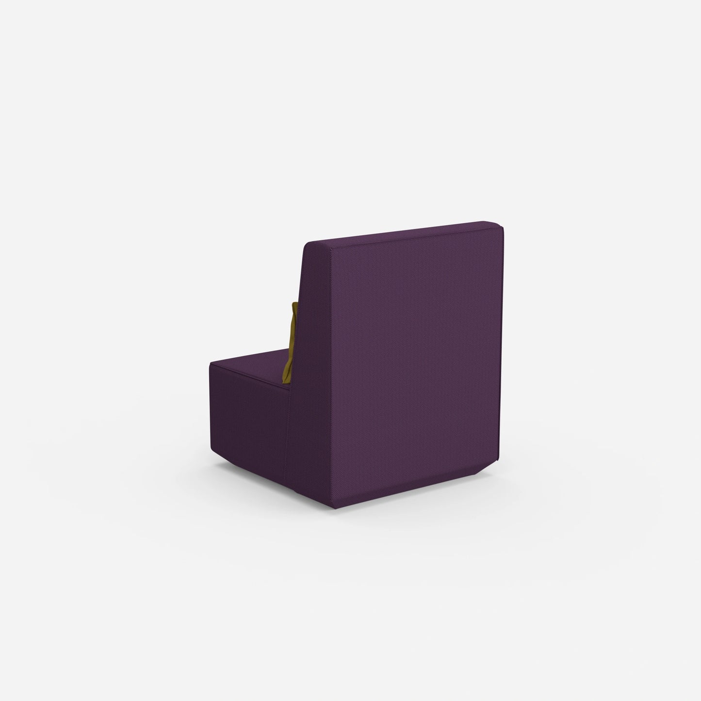 Narrow armchair with high backrest from behind