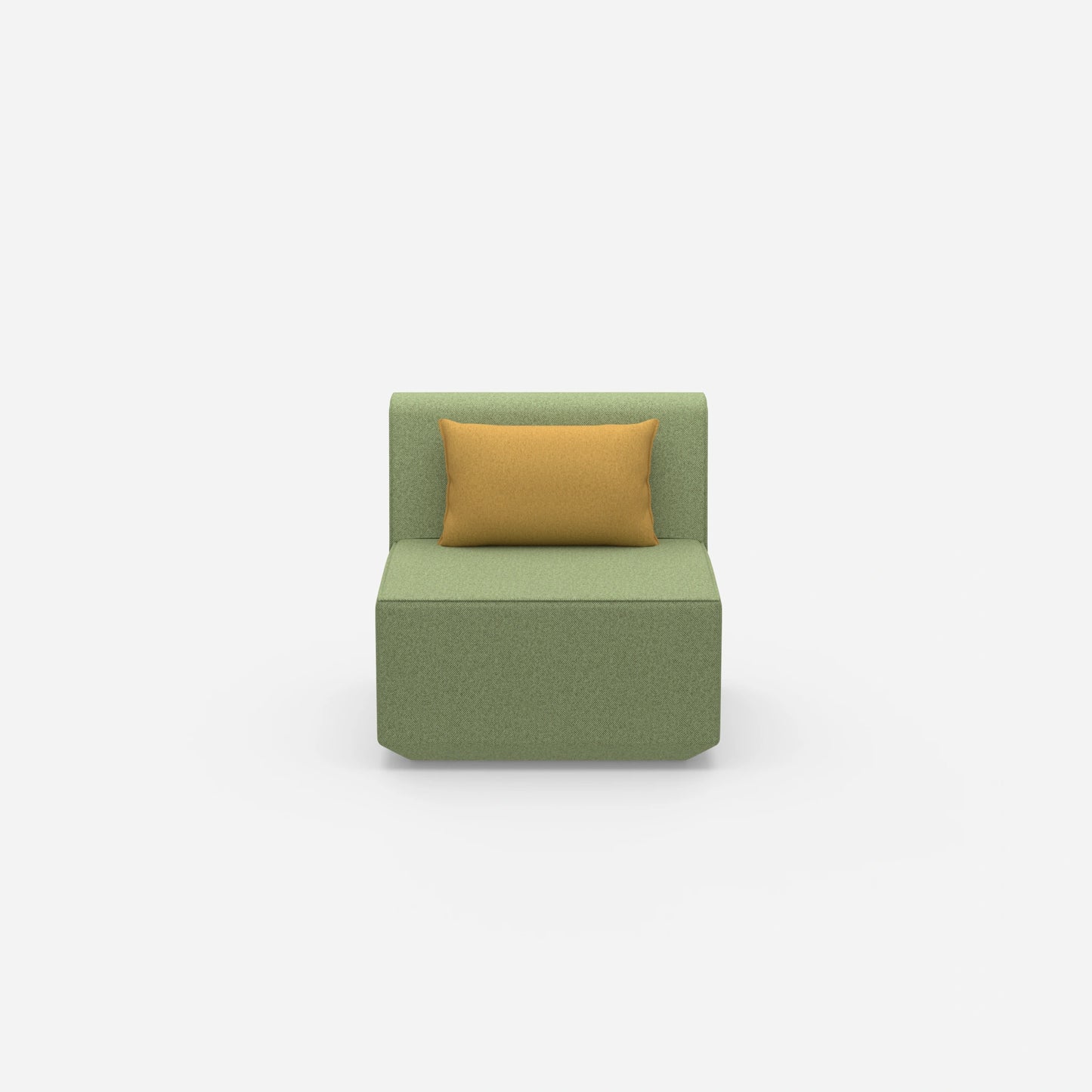 Armchair for small room from the front