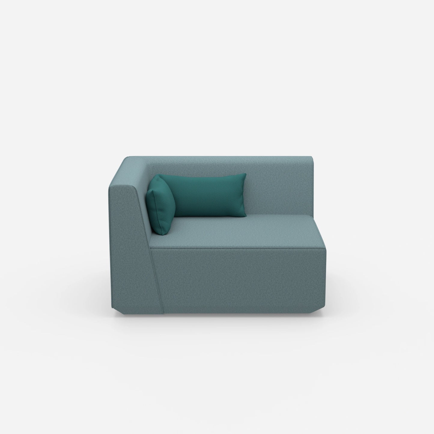 Armchair turquoise petrol from the front