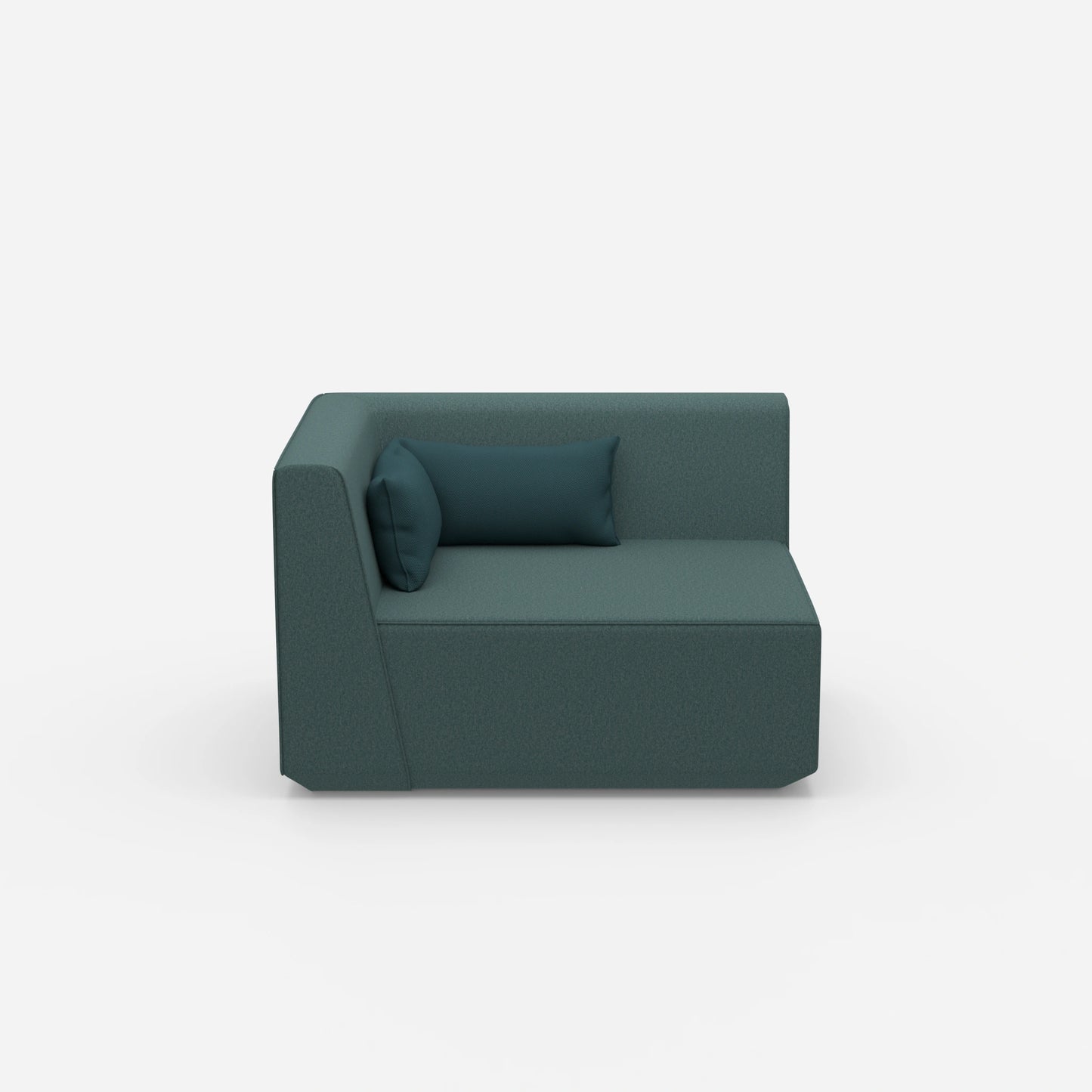 Armchair turquoise petrol from the front