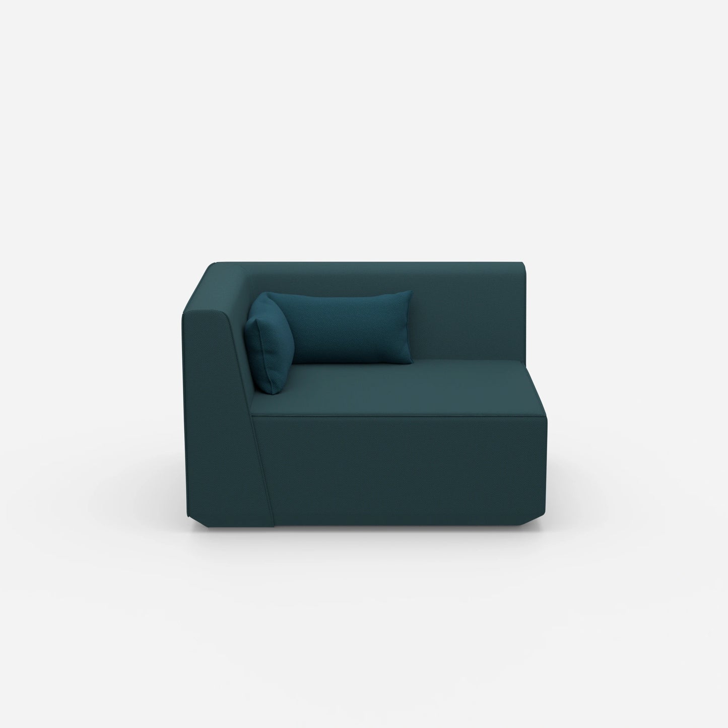 Armchair turquoise petrol from the front