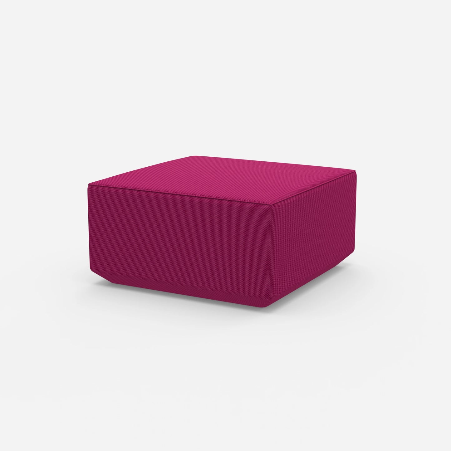 Pink pouf from the side