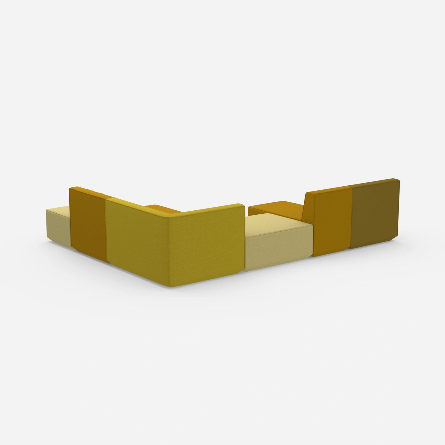 Sofa landscape with corner from behind